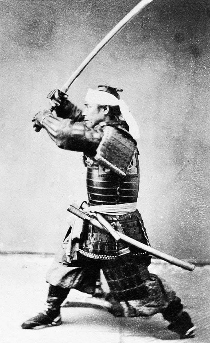 felice beato samurai warriors photograph