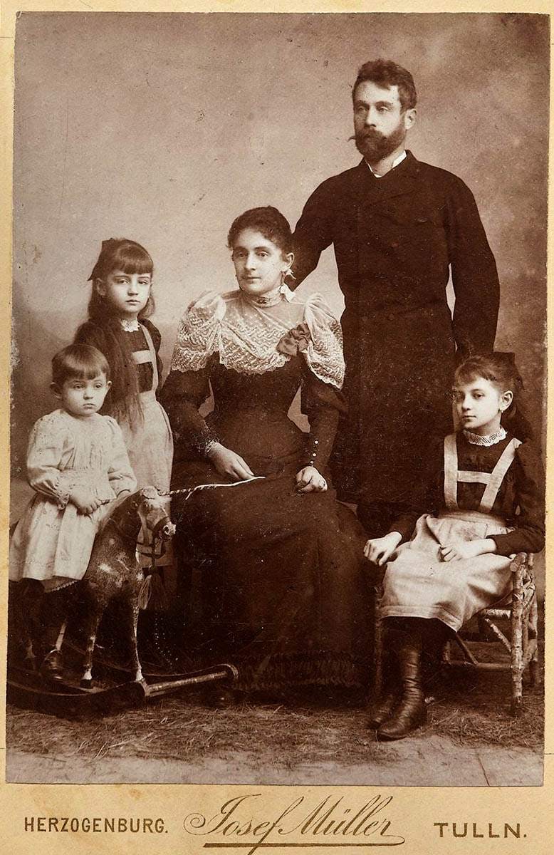 schiele family adolf marie sisters photograph
