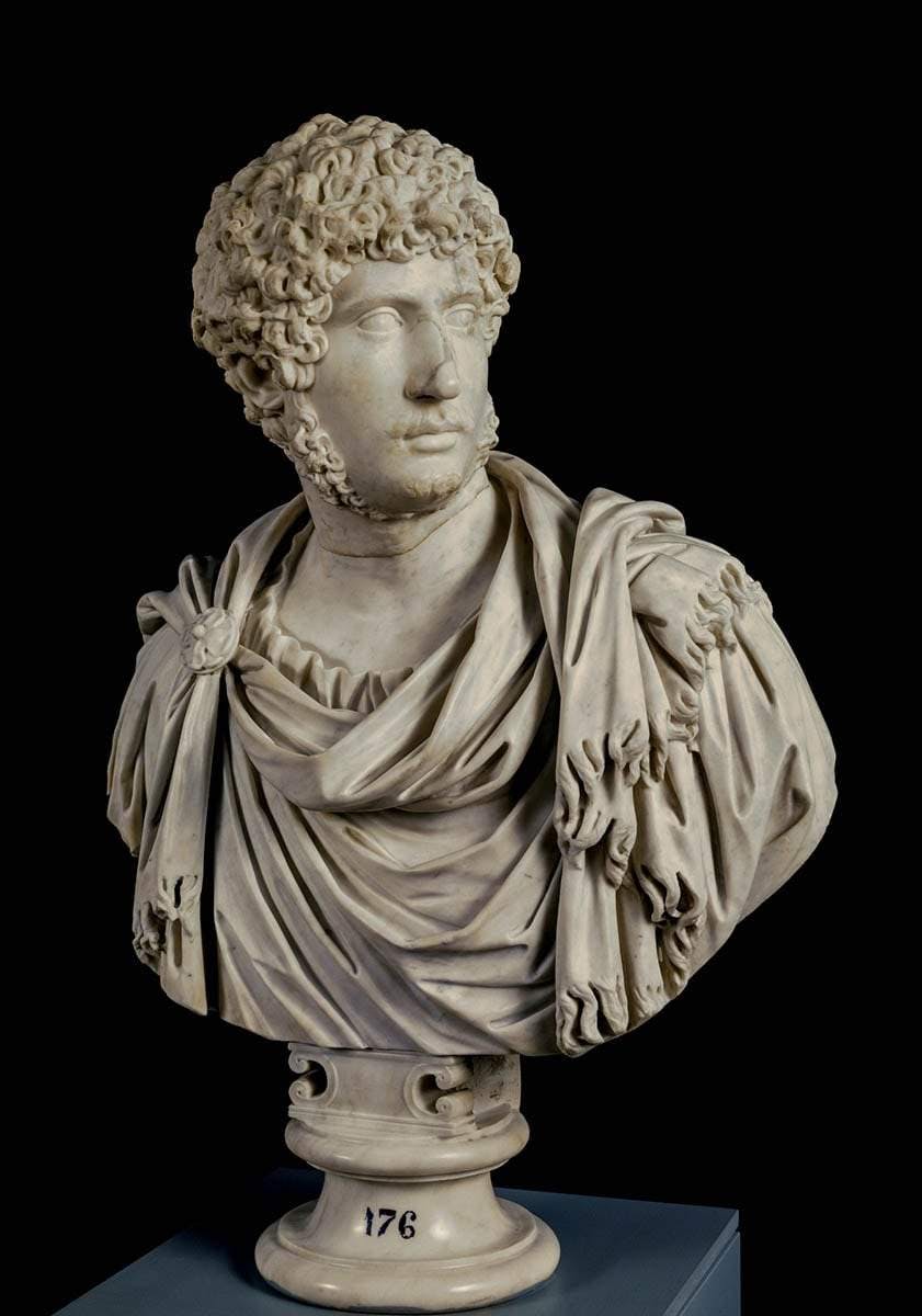 roman emperor hadrian portrait bust hero